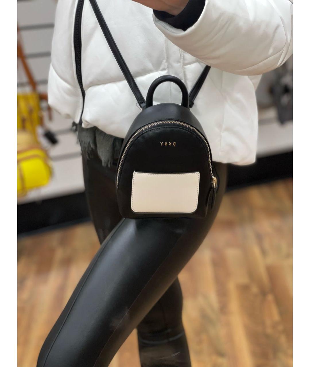 DKNY Черная кожаная сумка через плечо, фото 2
