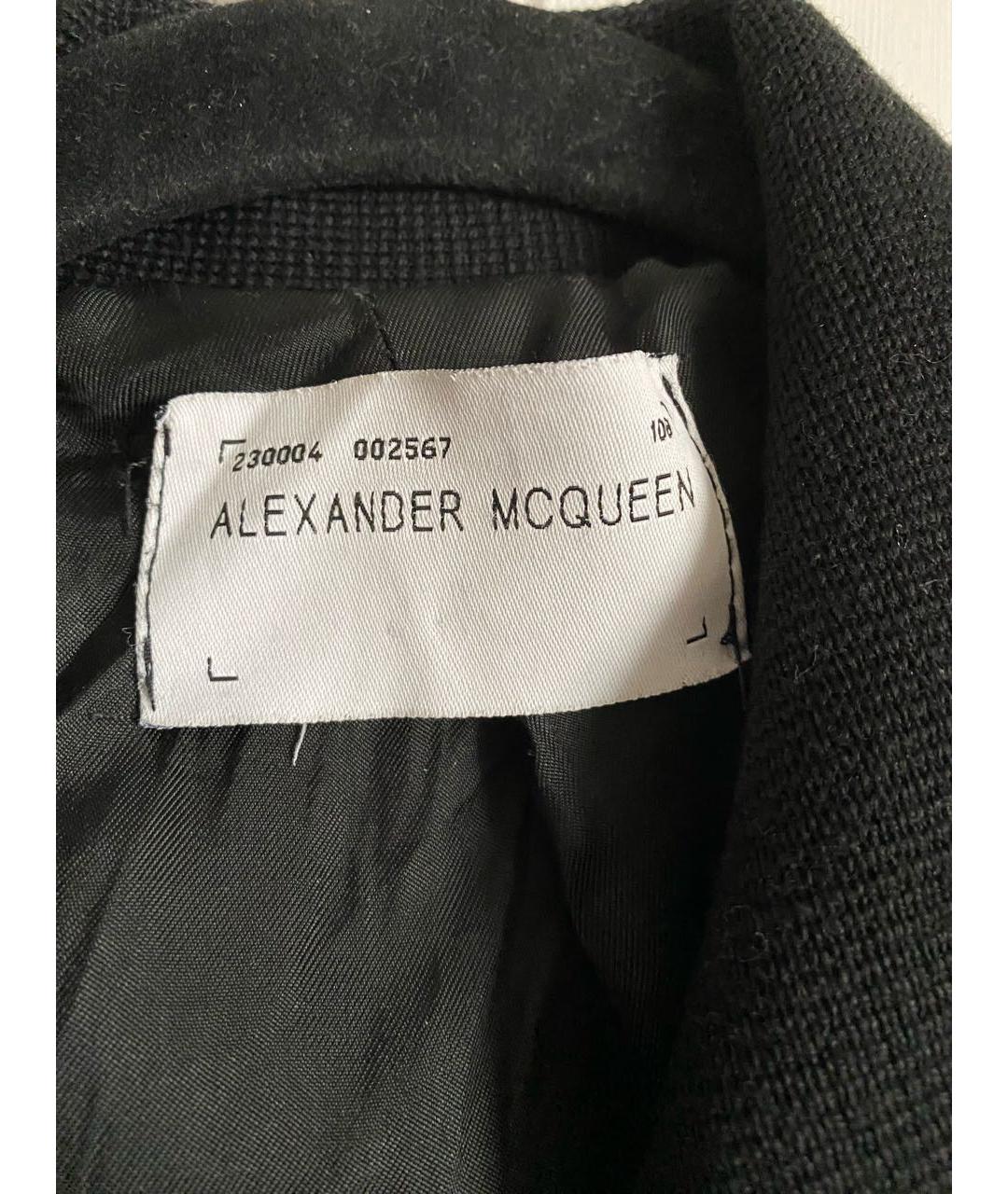 ALEXANDER MCQUEEN Черное шерстяное пальто, фото 6