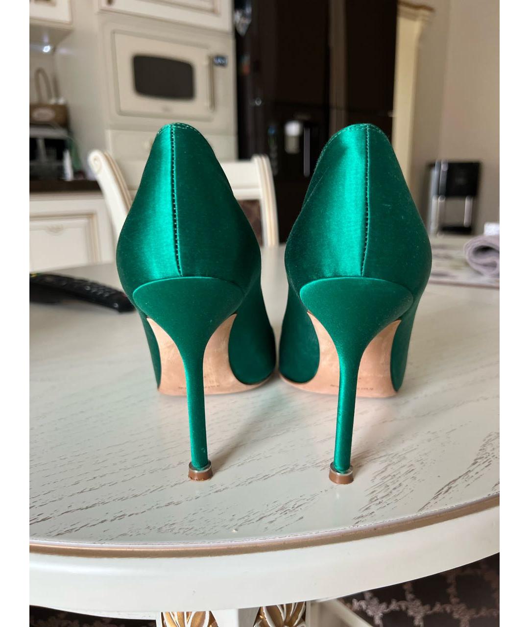MANOLO BLAHNIK Зеленые туфли, фото 4