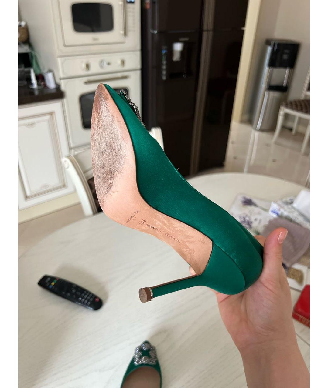 MANOLO BLAHNIK Зеленые туфли, фото 5