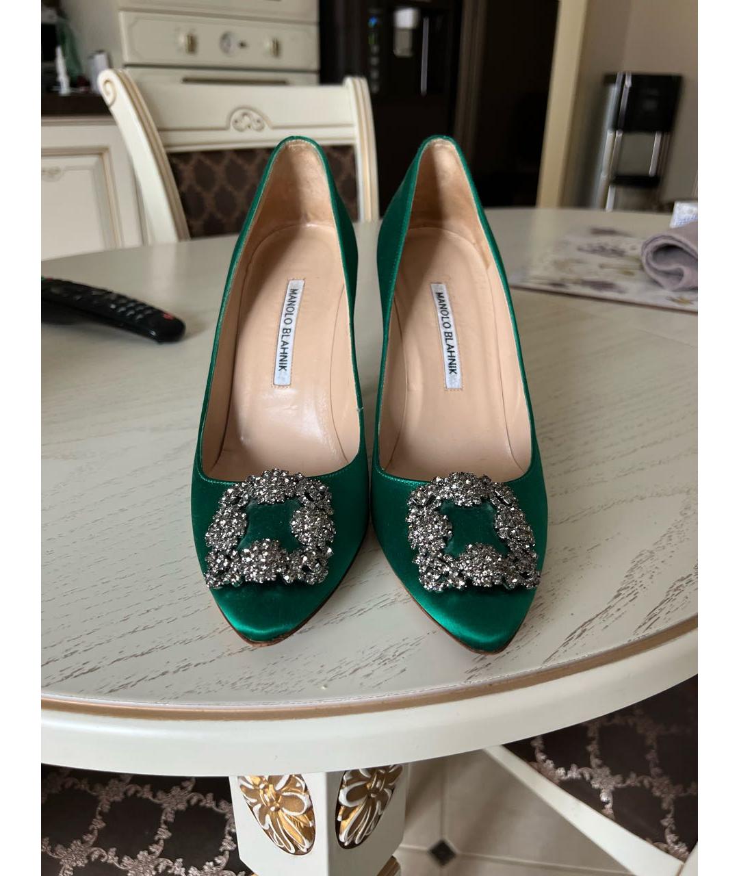 MANOLO BLAHNIK Зеленые туфли, фото 2
