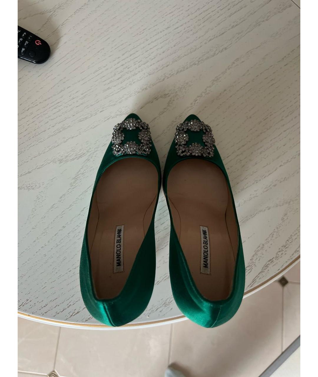 MANOLO BLAHNIK Зеленые туфли, фото 3