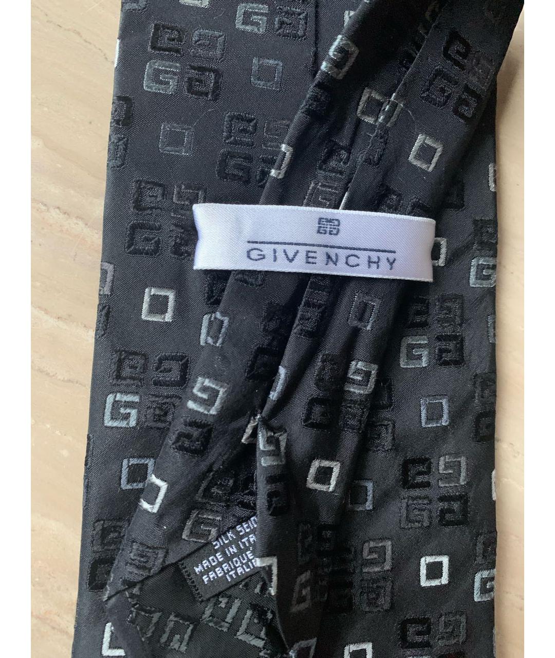 GIVENCHY Черный шелковый галстук, фото 3