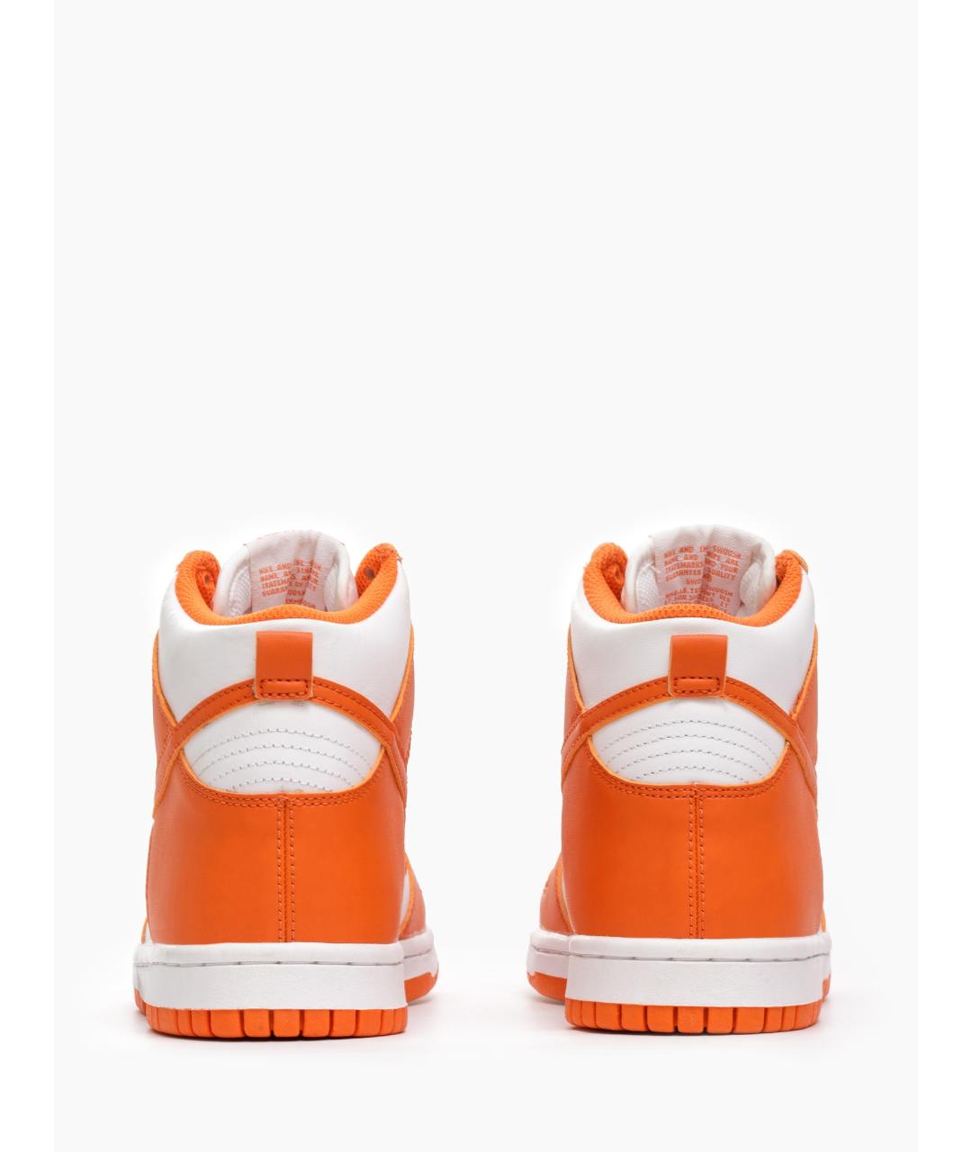 NIKE Оранжевые кожаные кроссовки, фото 5