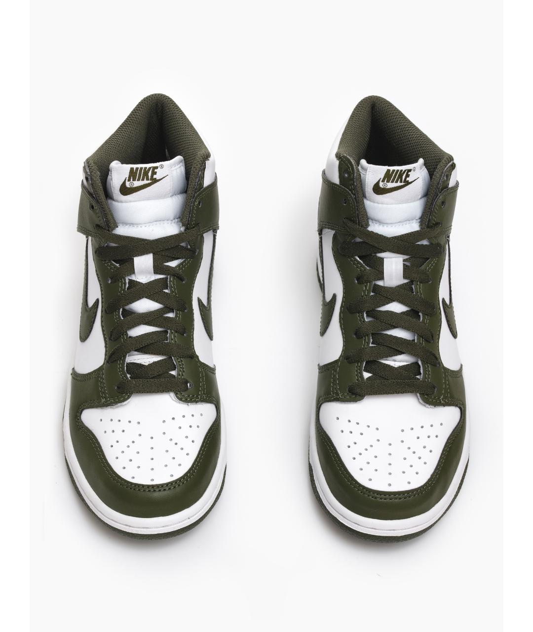 NIKE Зеленые кожаные кроссовки, фото 3