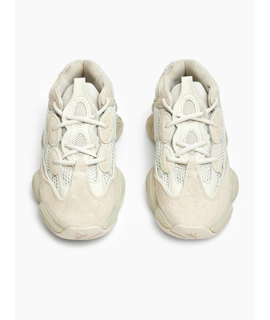 ADIDAS YEEZY Бежевые замшевые кроссовки, фото 3