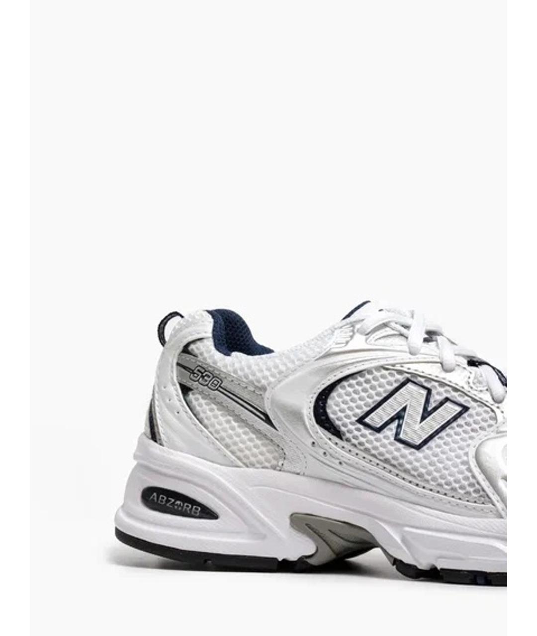 NEW BALANCE Белые текстильные кроссовки, фото 4