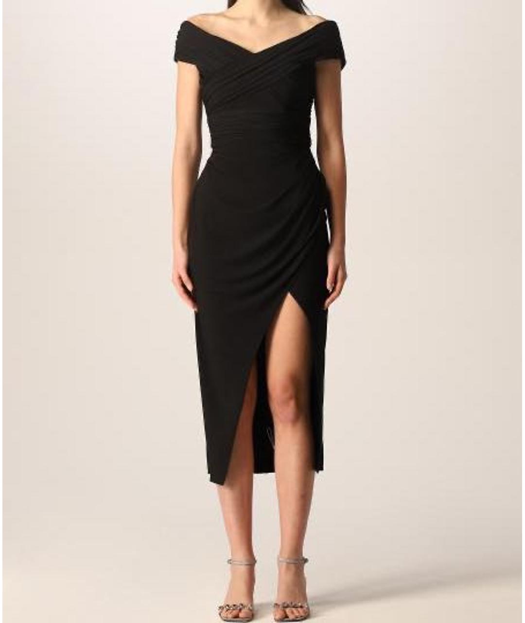 SELF-PORTRAIT Черное полиэстеровое вечернее платье, фото 6