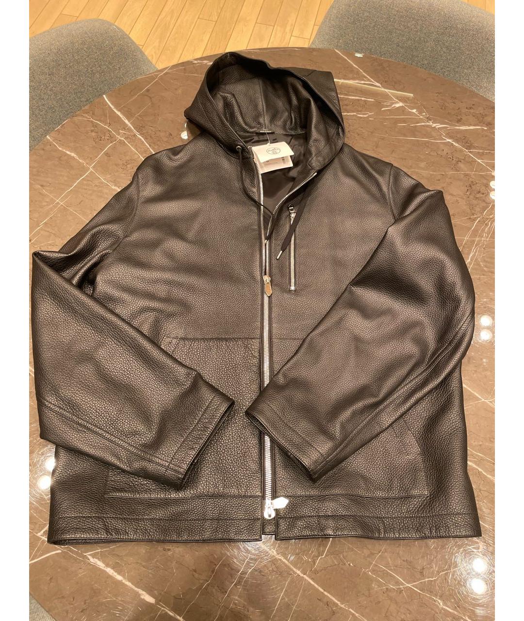 HERMES PRE-OWNED Черная кожаная куртка, фото 2