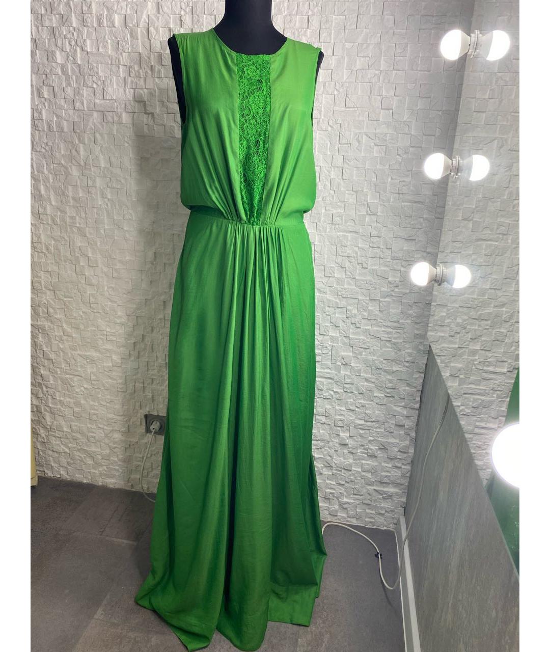 NO. 21 Зеленые вискозное вечернее платье, фото 6
