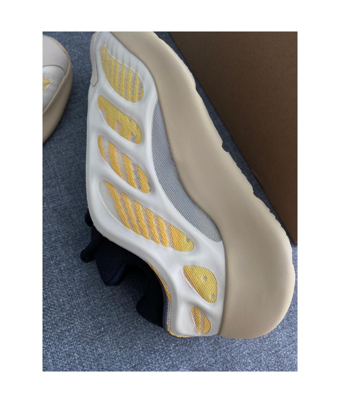 ADIDAS YEEZY Бежевые текстильные кроссовки, фото 5
