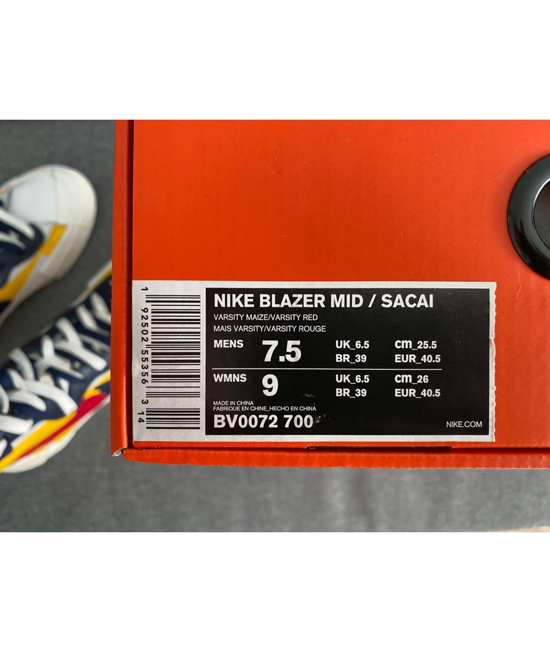 NIKE Мульти кожаные высокие кроссовки / кеды, фото 6