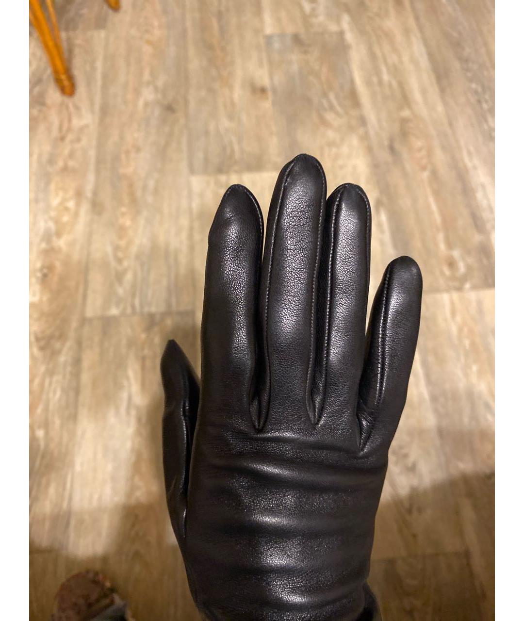 HERMES PRE-OWNED Черные кожаные перчатки, фото 8