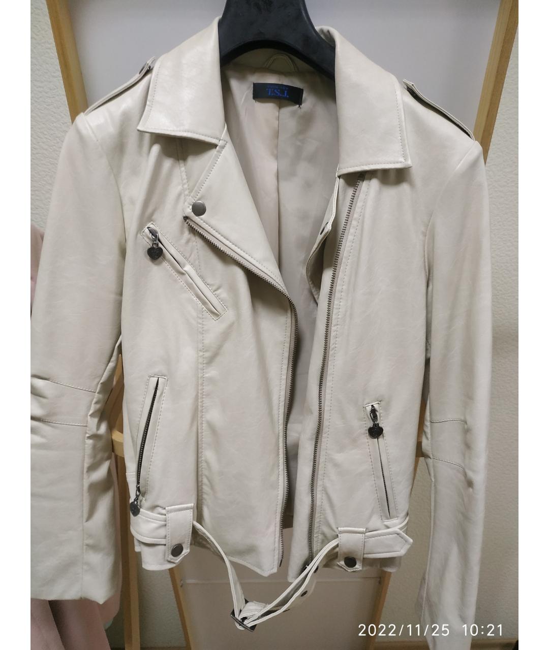 TWIN-SET Бежевая полиуретановая куртка, фото 8