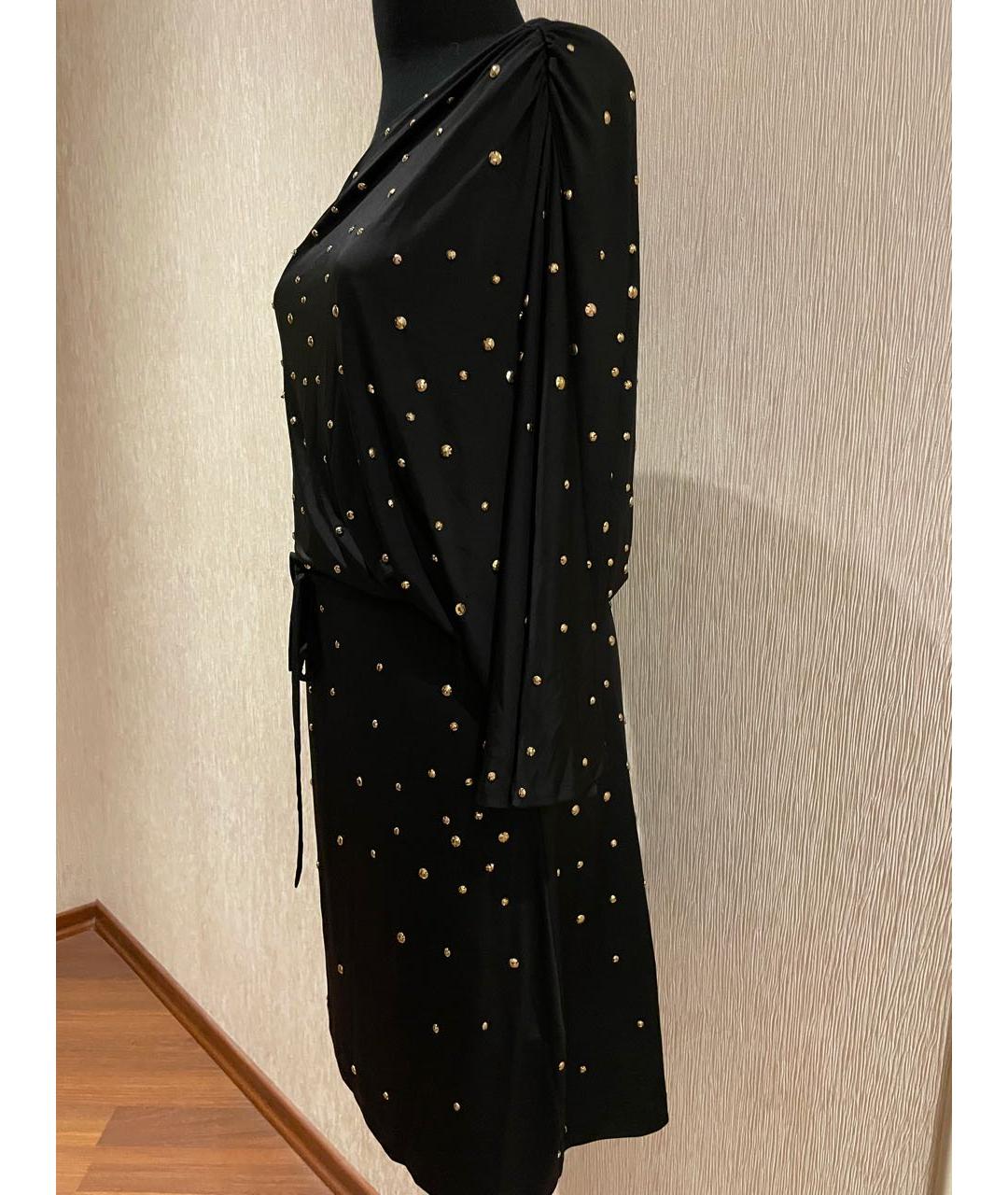 HALSTON HERITAGE Черное полиэстеровое коктейльное платье, фото 5