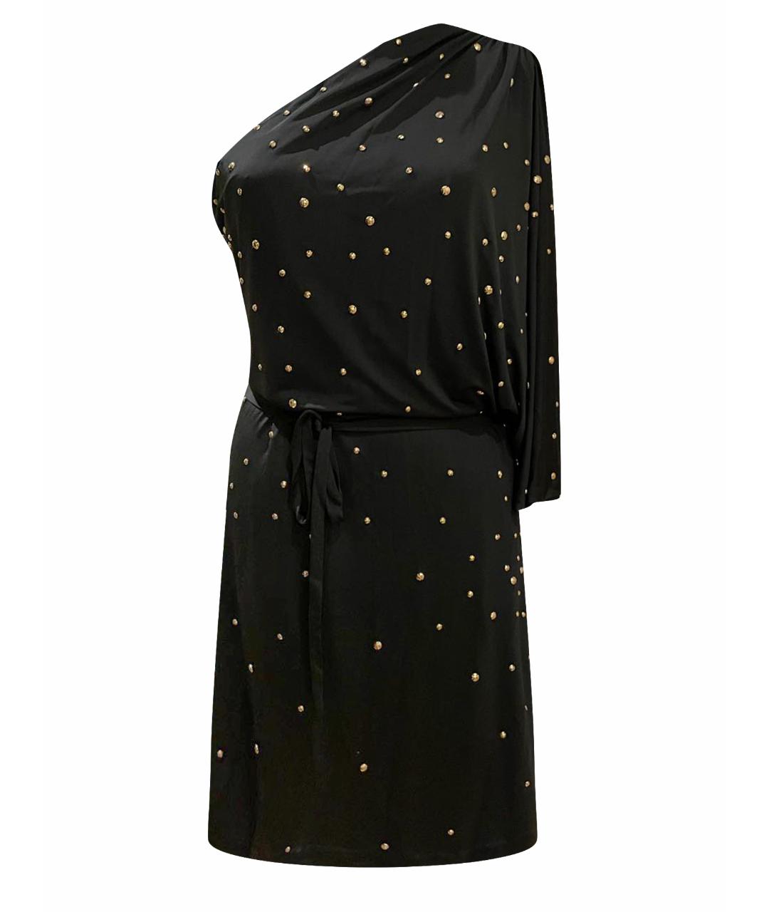 HALSTON HERITAGE Черное полиэстеровое коктейльное платье, фото 1