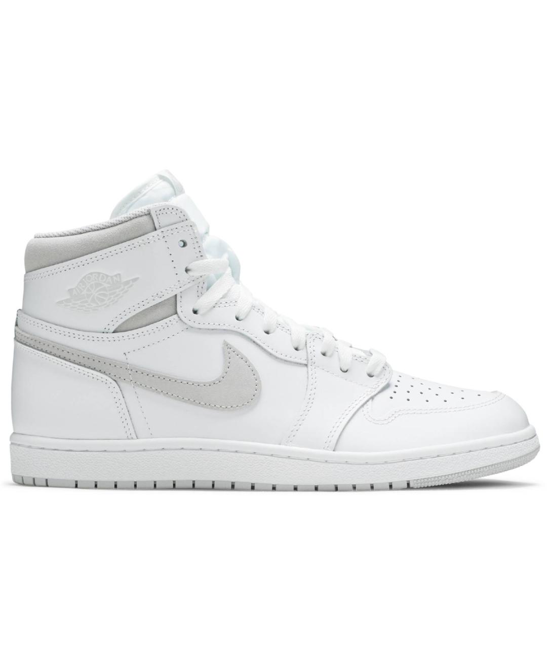 JORDAN Белые кожаные высокие кроссовки / кеды, фото 1