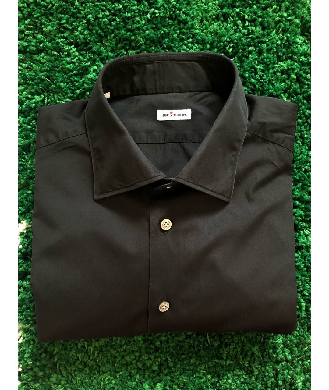 KITON Черная хлопковая кэжуал рубашка, фото 3