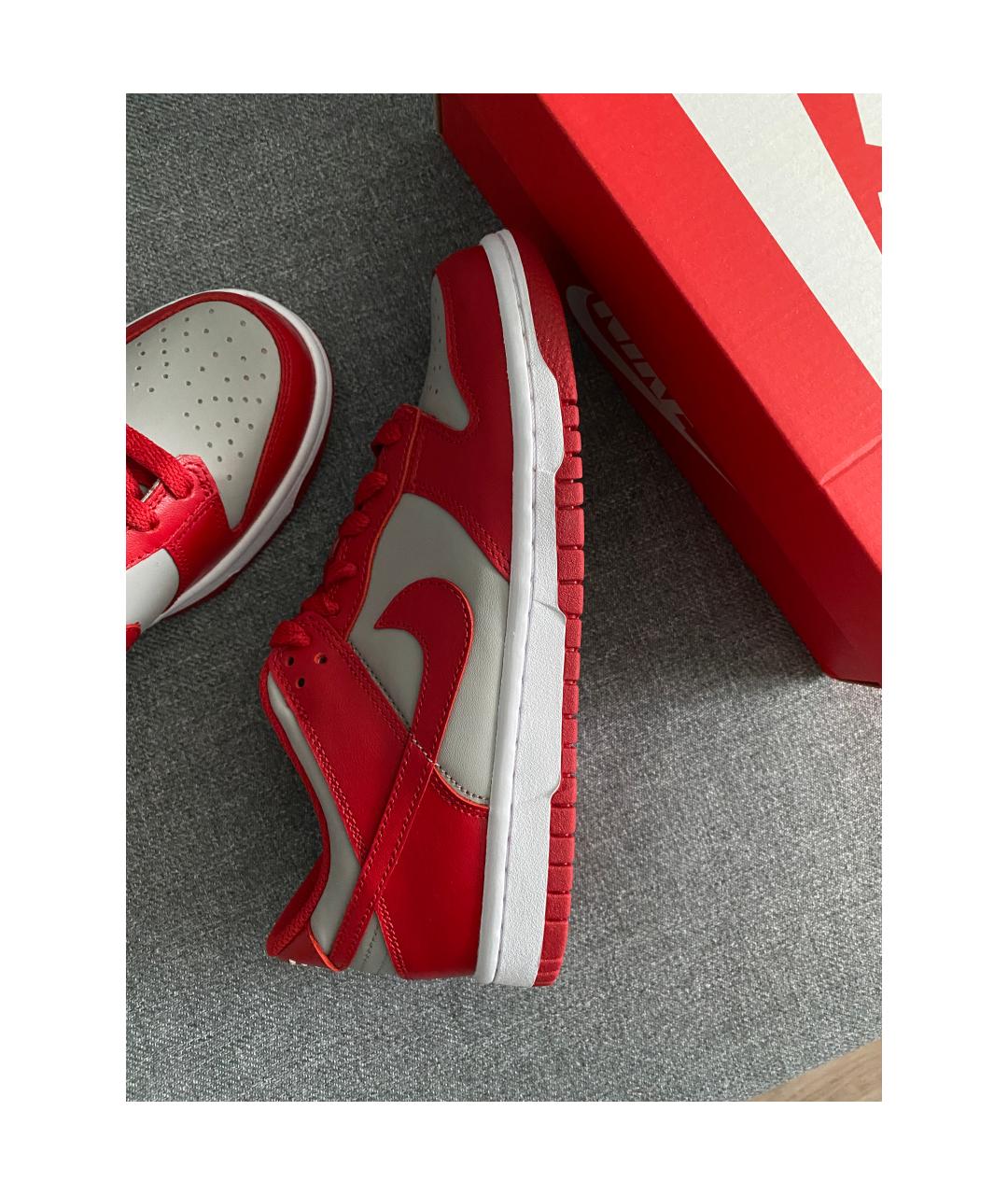 NIKE Красные кожаные кроссовки, фото 3