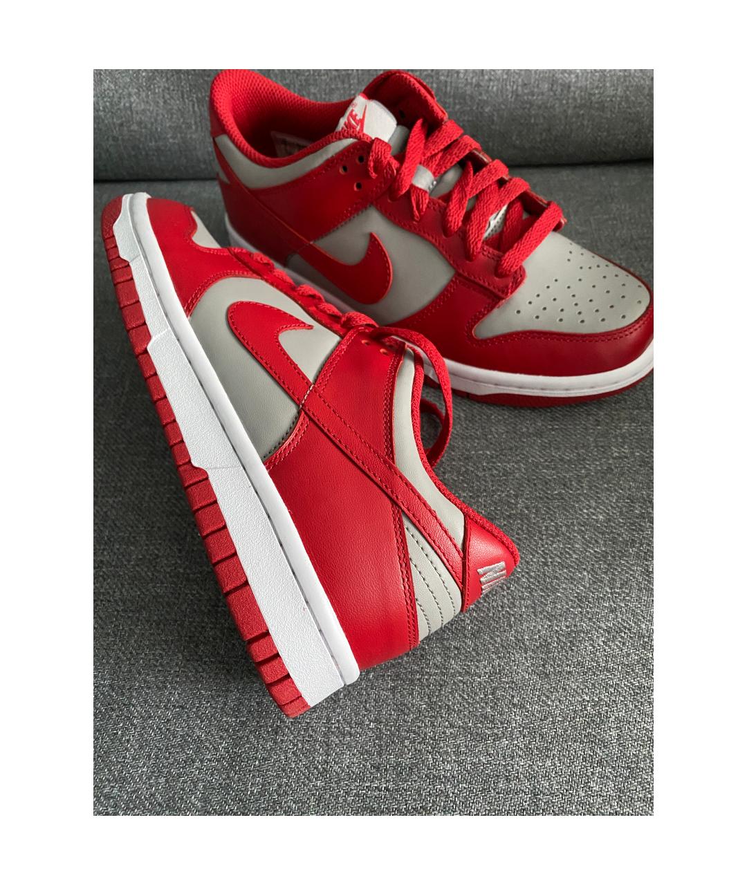 NIKE Красные кожаные кроссовки, фото 5