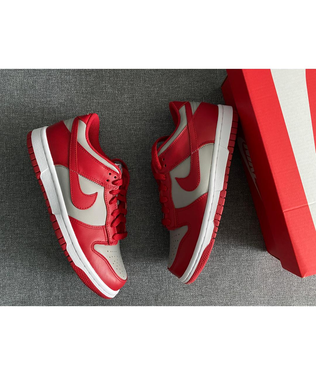 NIKE Красные кожаные кроссовки, фото 2