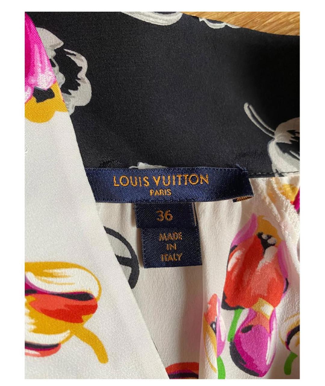 LOUIS VUITTON PRE-OWNED Мульти шелковая блузы, фото 4