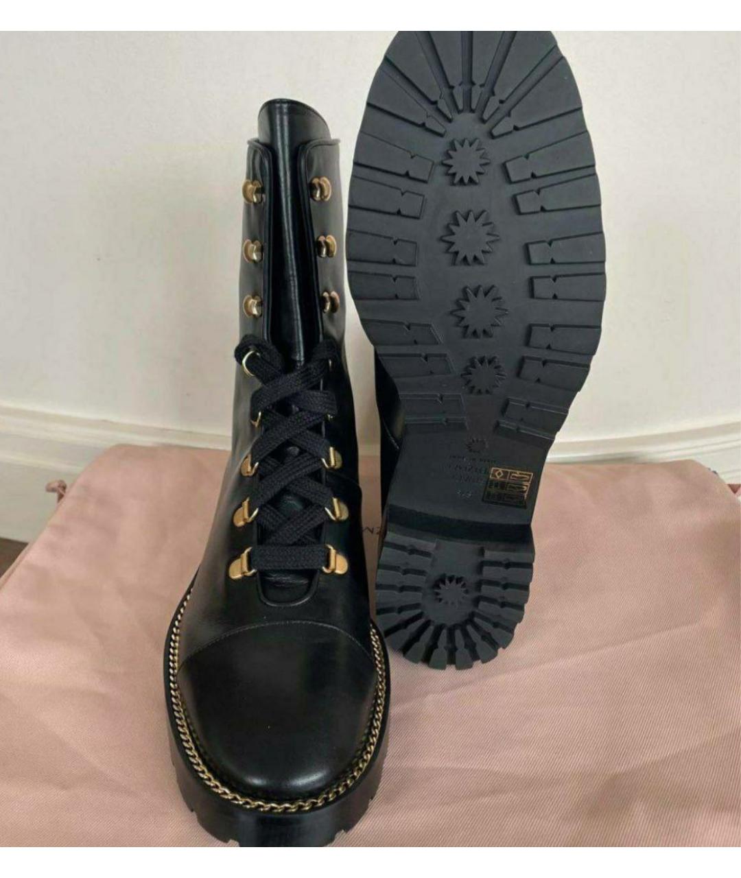 STUART WEITZMAN Черные кожаные ботинки, фото 6