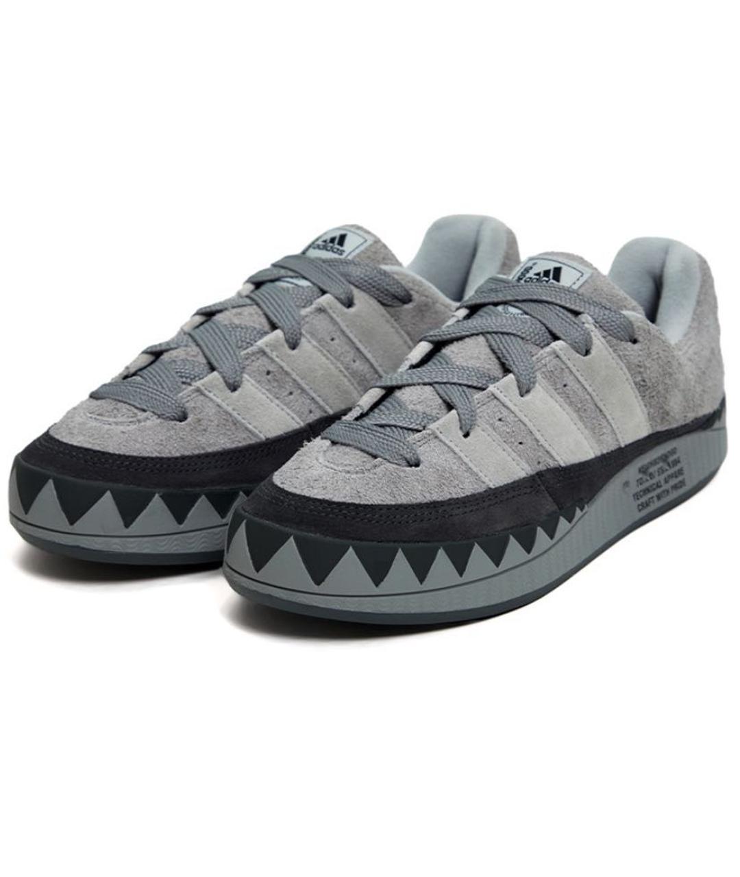 ADIDAS Серые замшевые кроссовки, фото 2