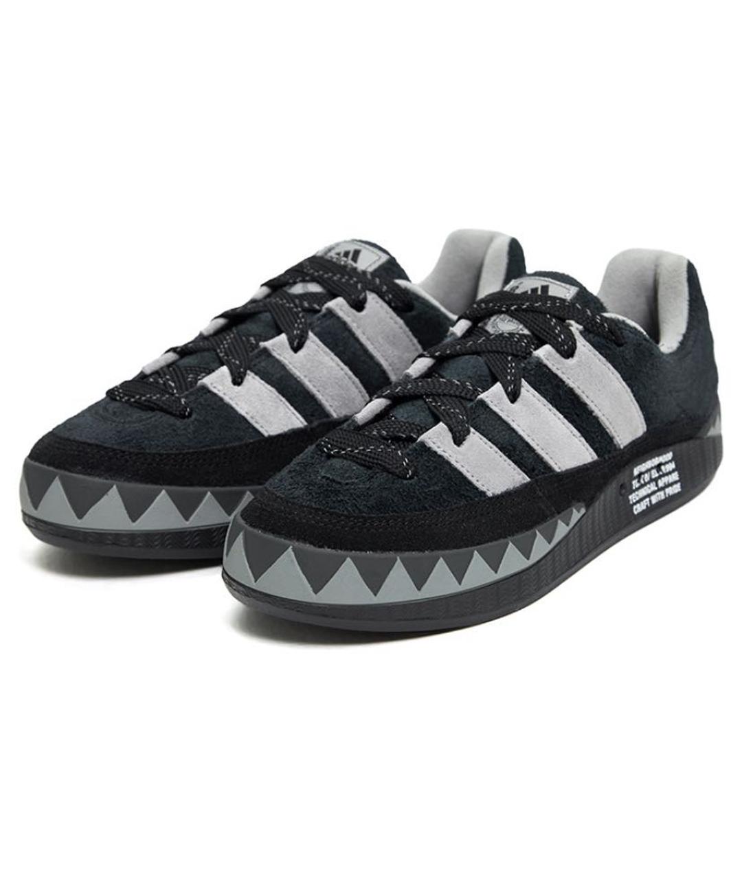 ADIDAS Антрацитовые замшевые кроссовки, фото 3