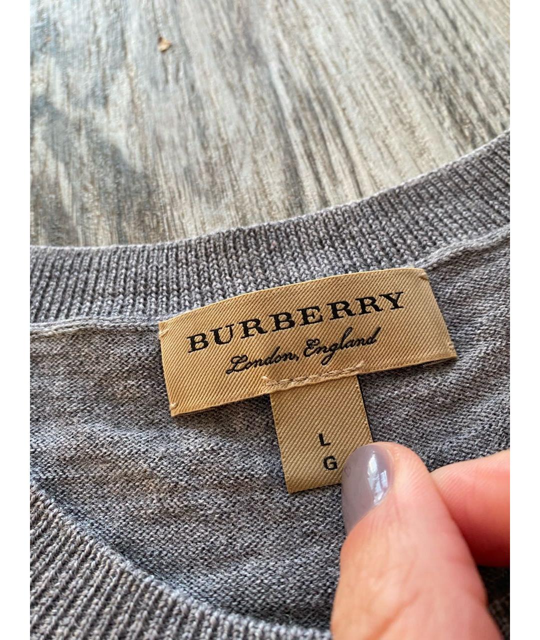 BURBERRY Серый джемпер / свитер, фото 2
