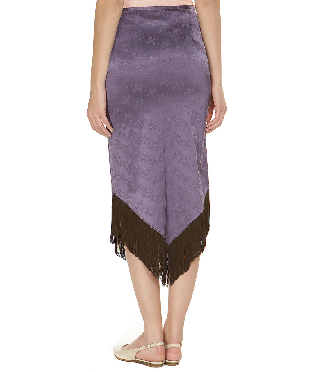 JOHN RICHMOND Фиолетовая вискозная юбка макси, фото 2