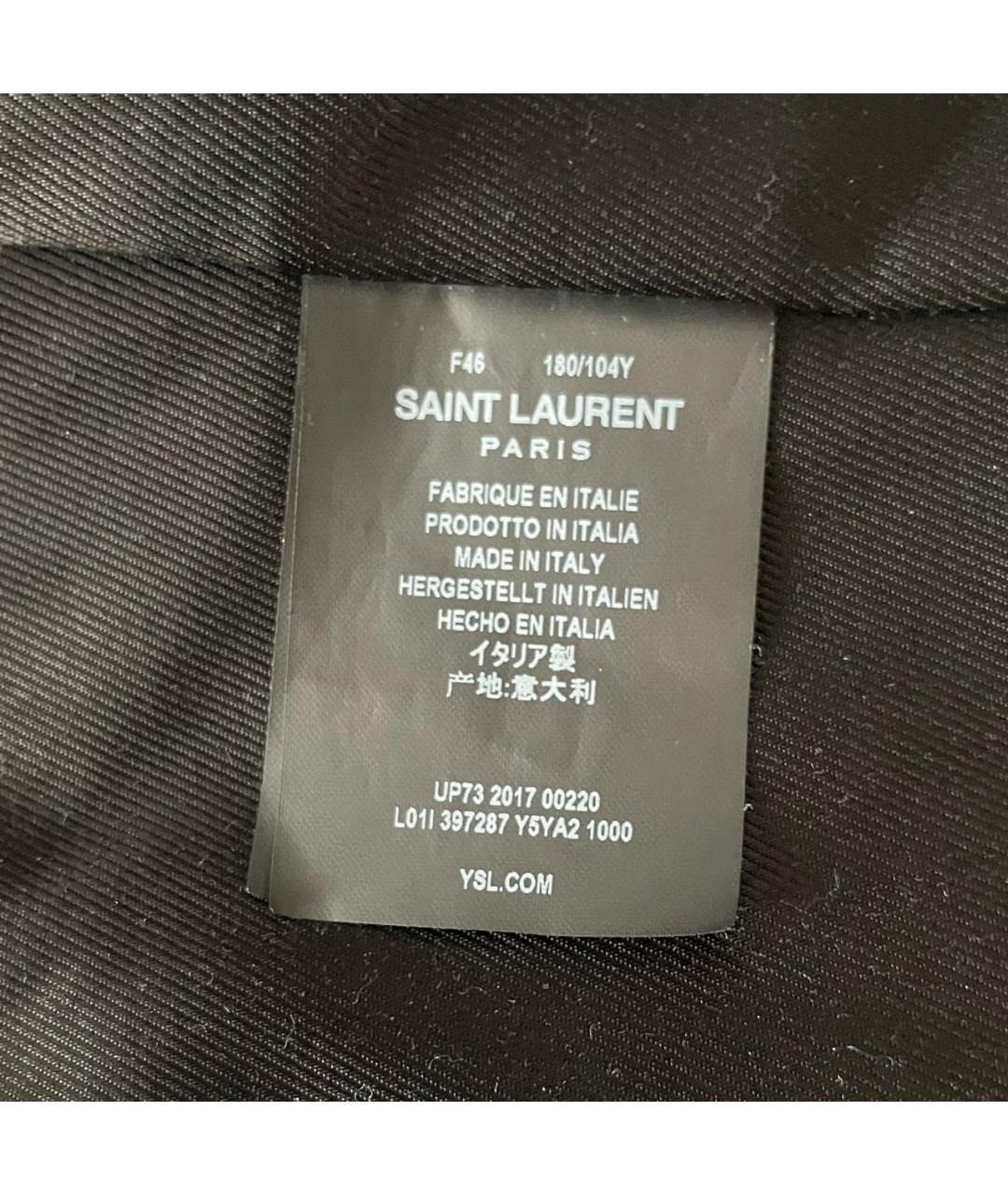 SAINT LAURENT Черная кожаная куртка, фото 7