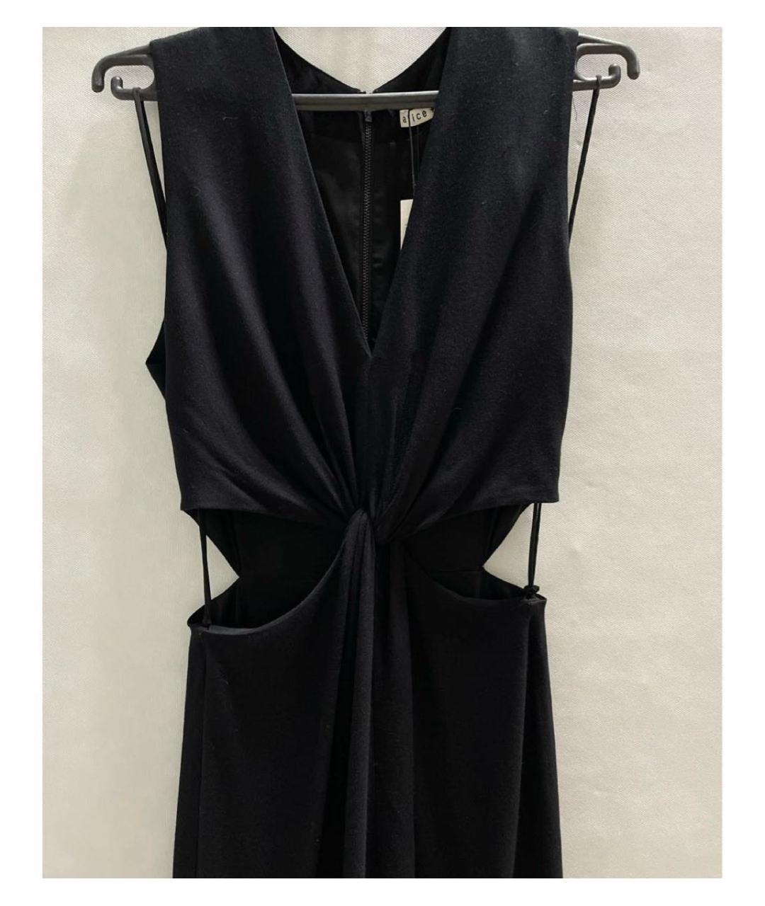 ALICE+OLIVIA Черное полиэстеровое платье, фото 4