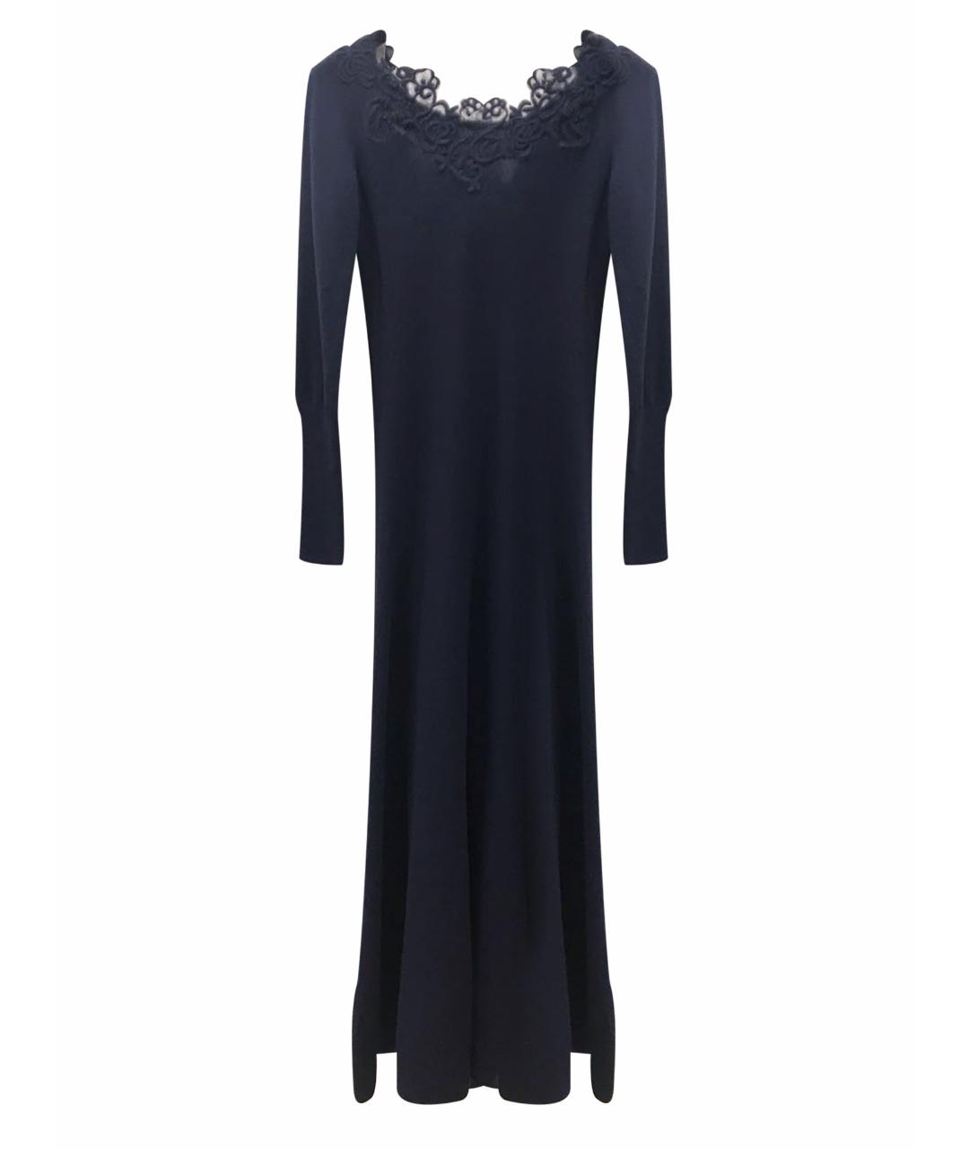D.EXTERIOR Темно-синее шерстяное платье, фото 1