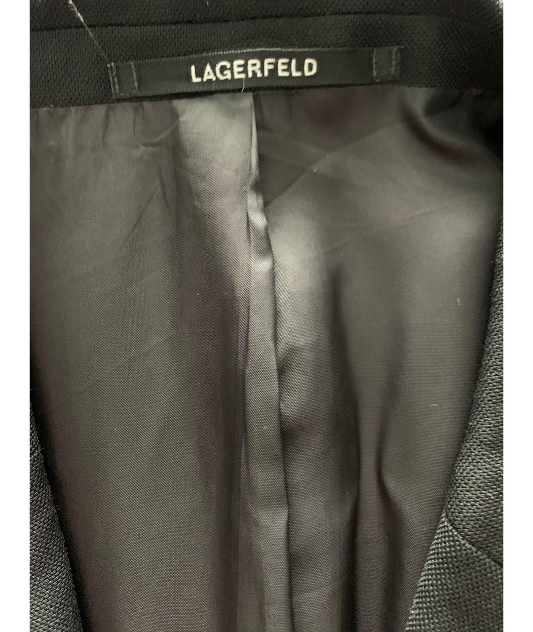 KARL LAGERFELD Черный шерстяной пиджак, фото 3