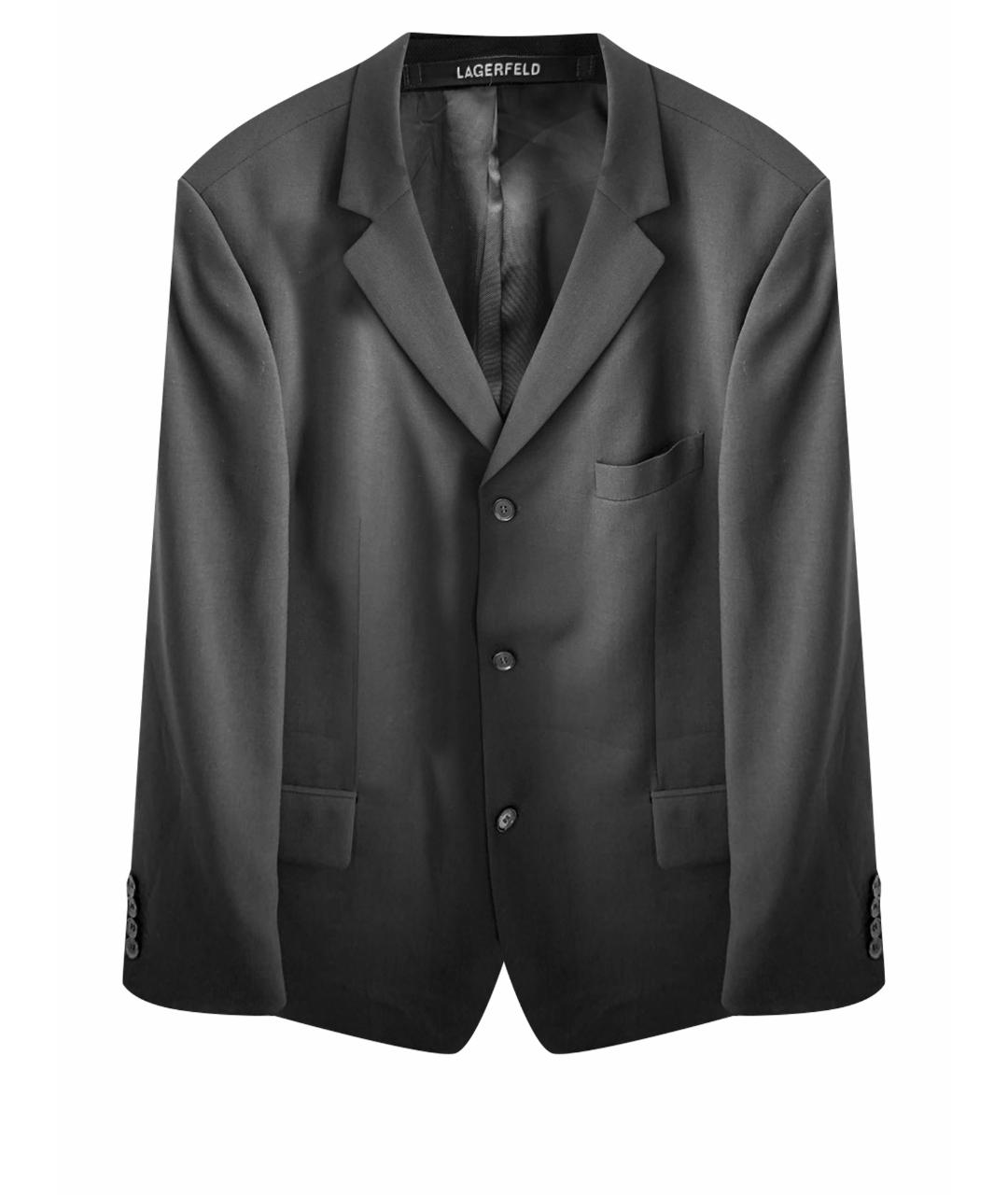 KARL LAGERFELD Черный шерстяной пиджак, фото 1