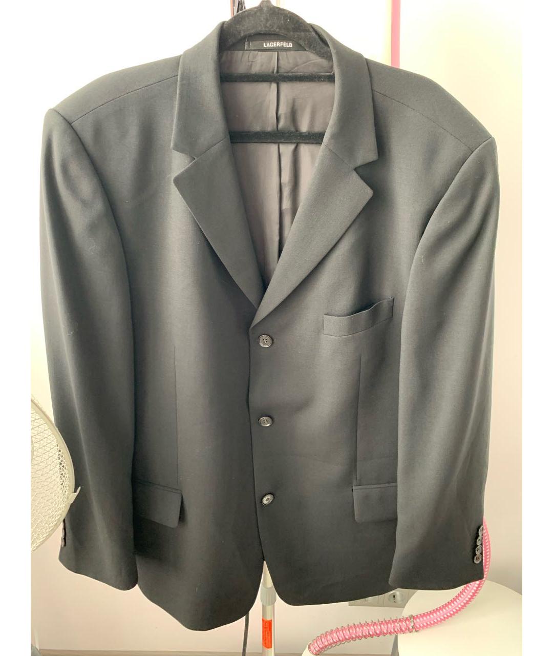 KARL LAGERFELD Черный шерстяной пиджак, фото 9