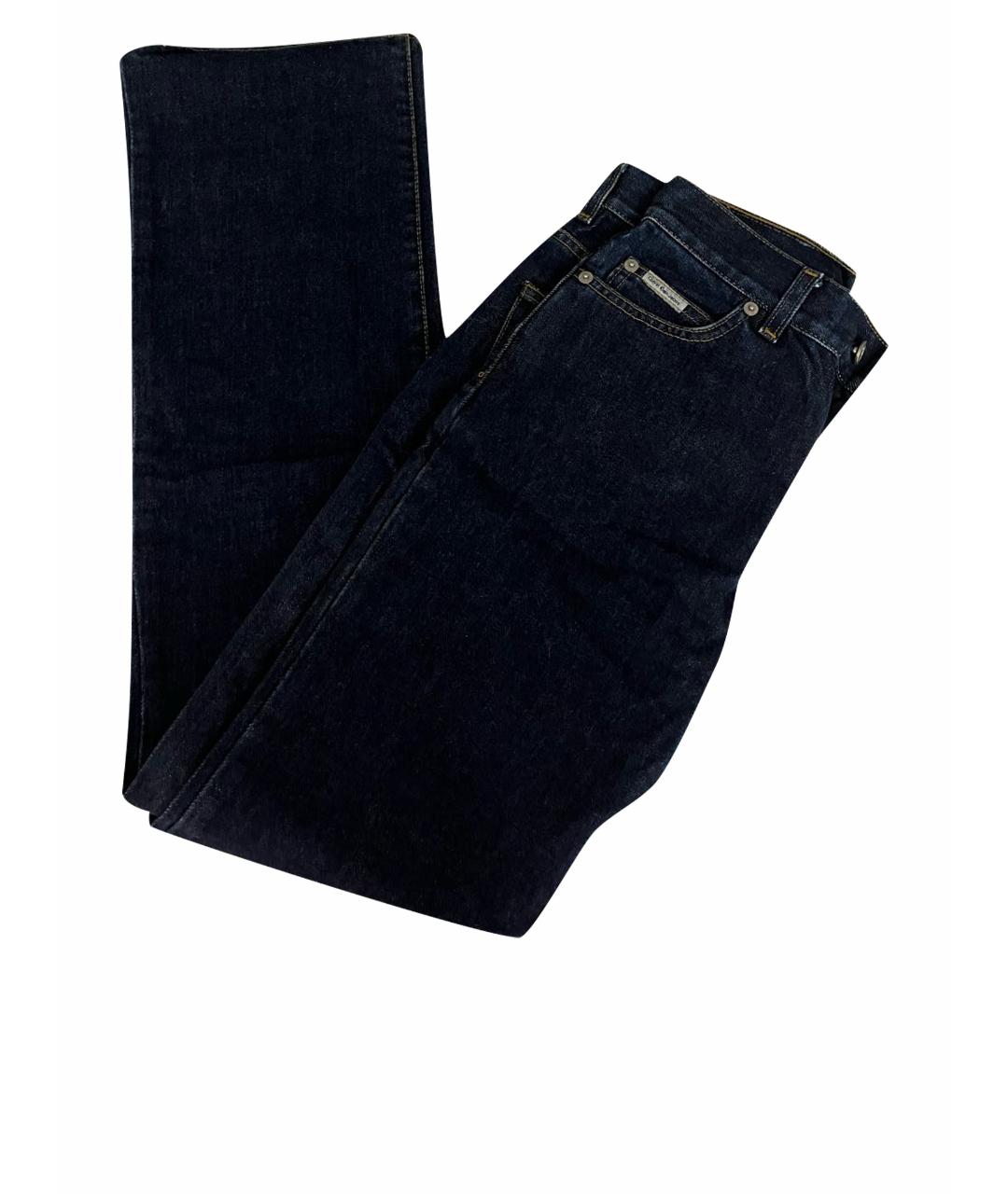 CALVIN KLEIN Синие хлопковые прямые джинсы, фото 1