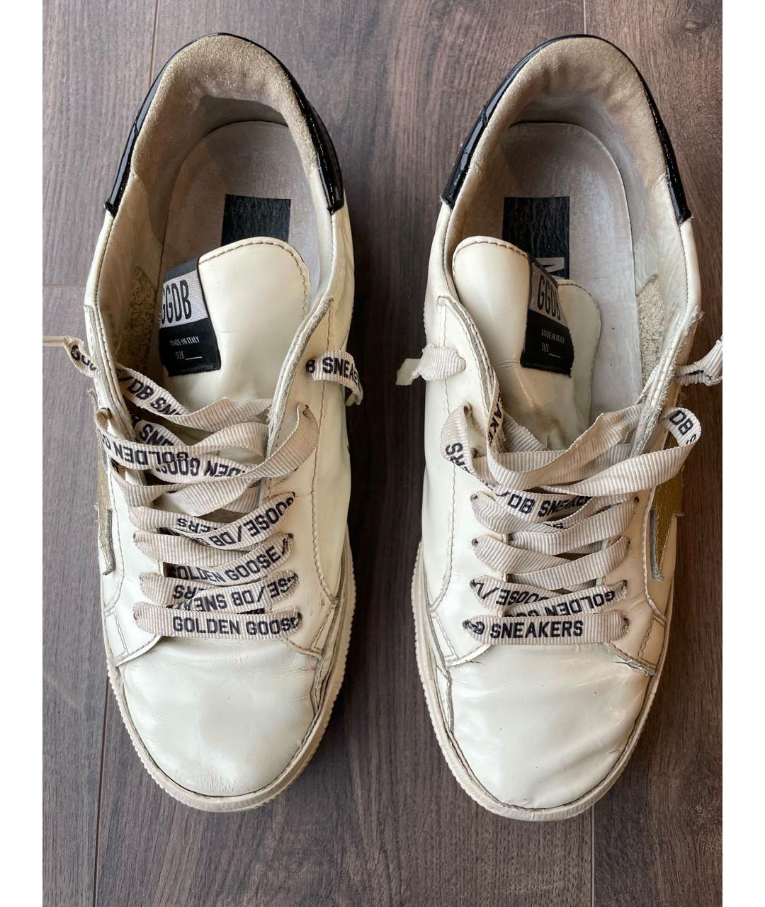 GOLDEN GOOSE DELUXE BRAND Бежевые кеды из искусственной кожи, фото 2