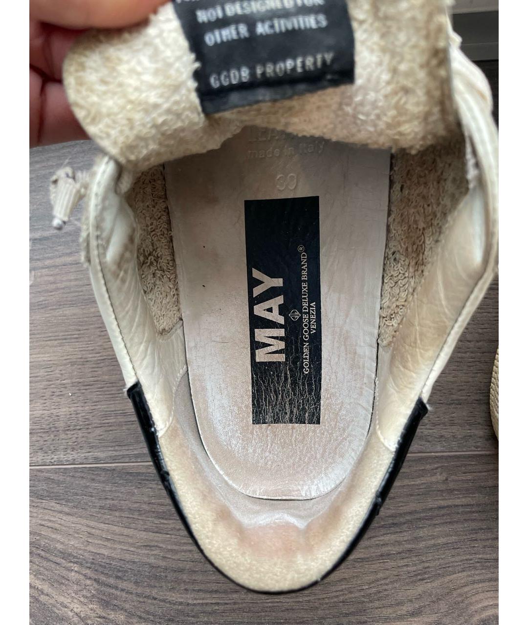GOLDEN GOOSE DELUXE BRAND Бежевые кеды из искусственной кожи, фото 5