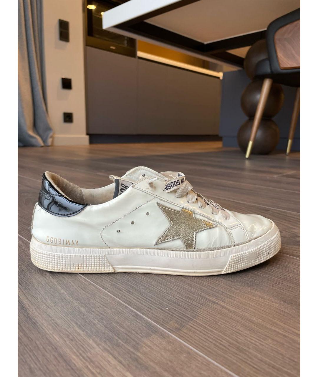 GOLDEN GOOSE DELUXE BRAND Бежевые кеды из искусственной кожи, фото 8
