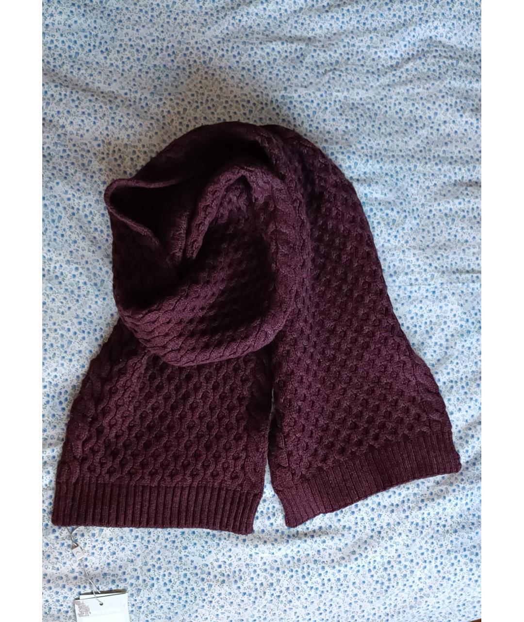 J.LINDEBERG Бордовый хлопковый шарф, фото 9