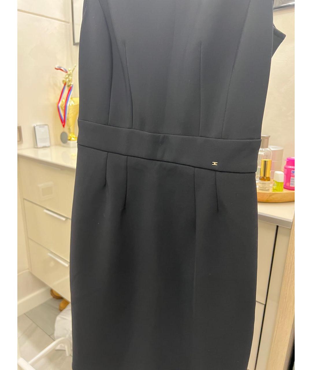 ELISABETTA FRANCHI Черное полиамидовое повседневное платье, фото 5