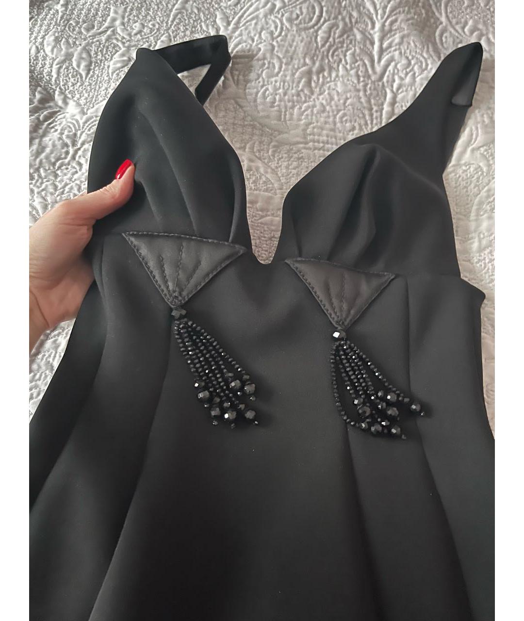 ALINA GERMAN Черное полиэстеровое вечернее платье, фото 2