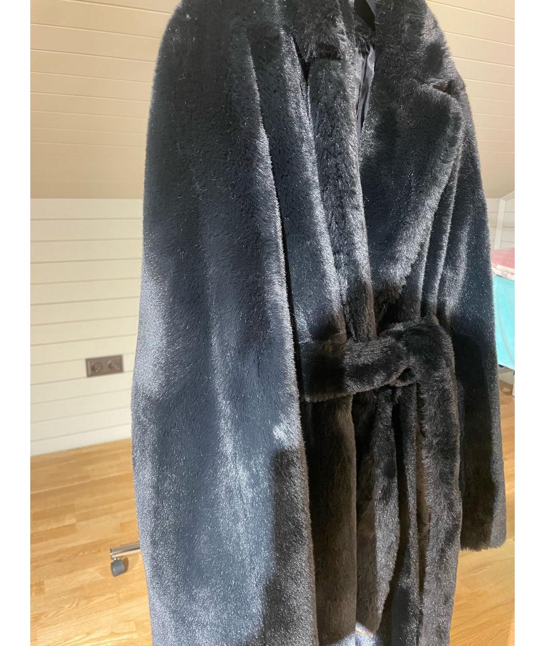 'S MAX MARA Темно-синяя синтетическая шуба, фото 4