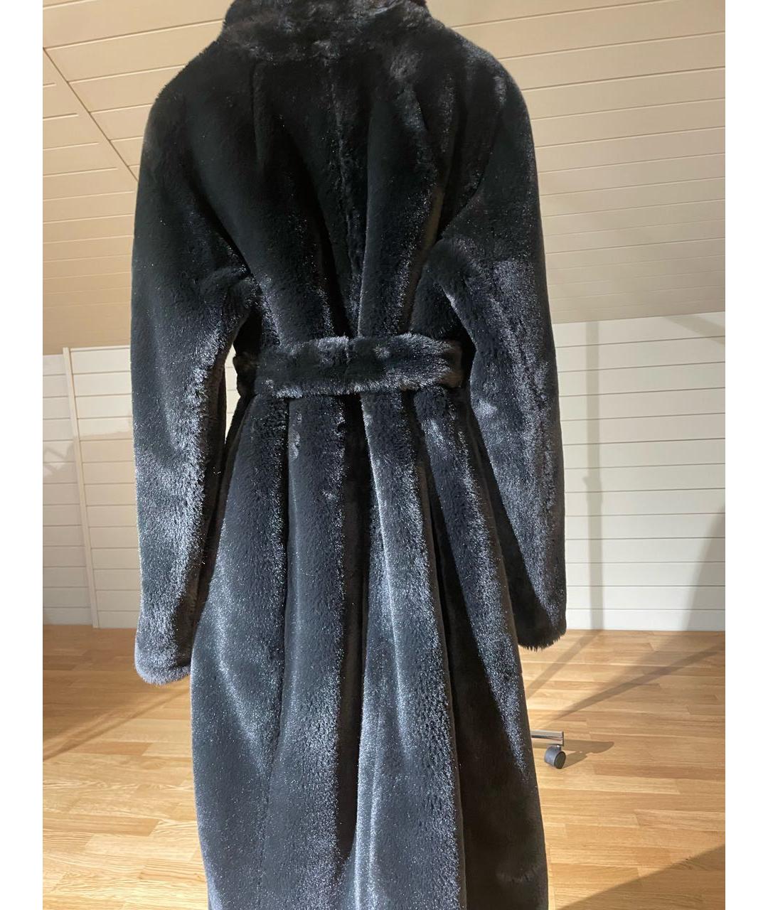 'S MAX MARA Темно-синяя синтетическая шуба, фото 2