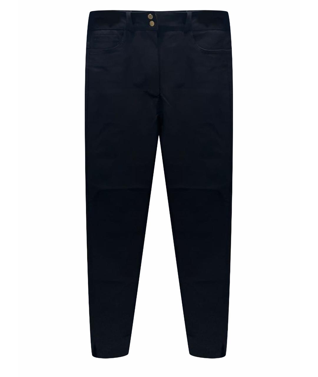 ELISABETTA FRANCHI Черные полиамидовые брюки узкие, фото 1