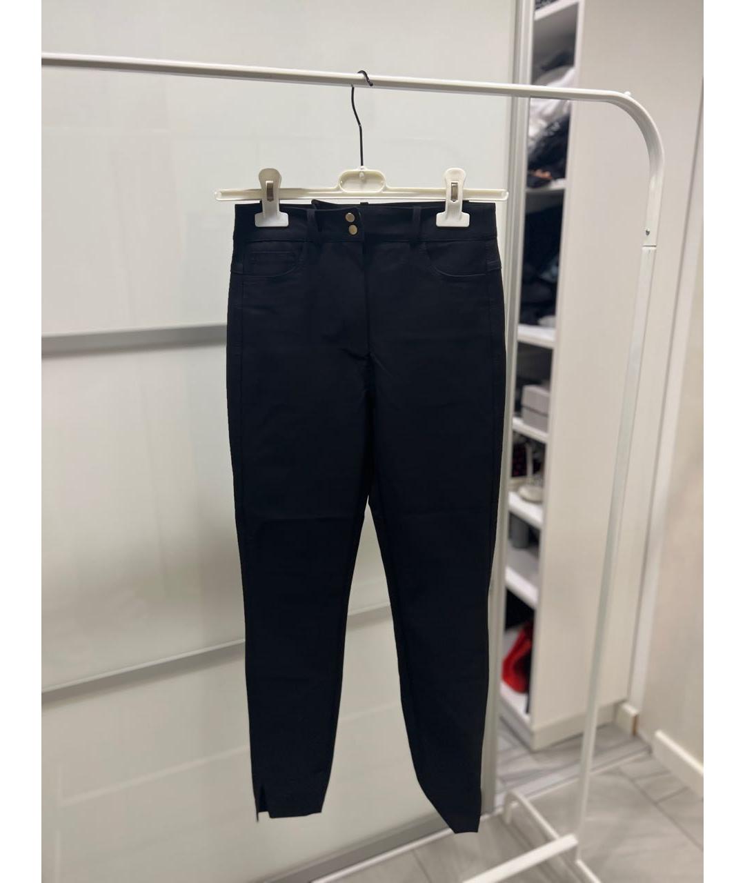 ELISABETTA FRANCHI Черные полиамидовые брюки узкие, фото 6
