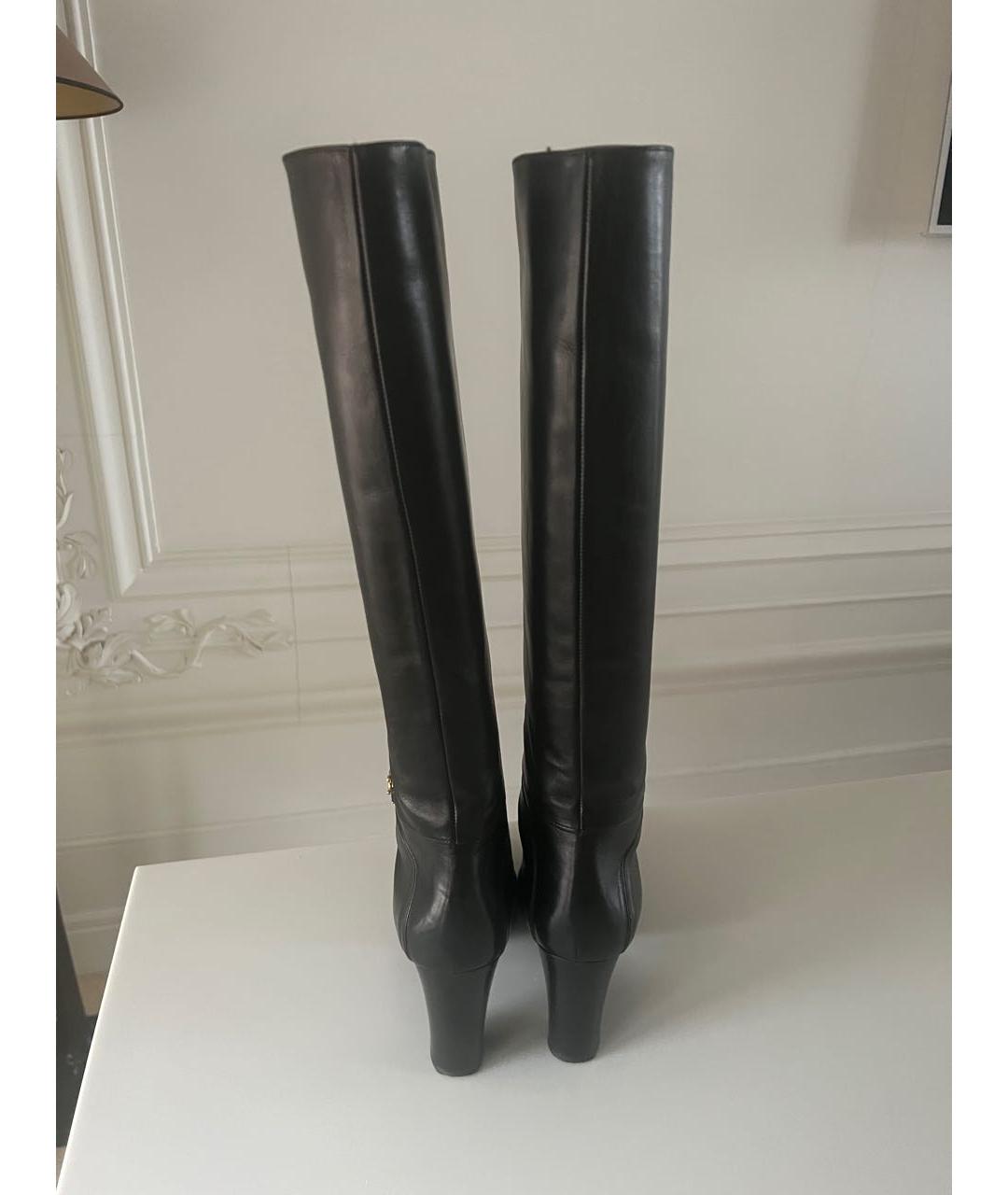 CELINE PRE-OWNED Черные кожаные сапоги, фото 6