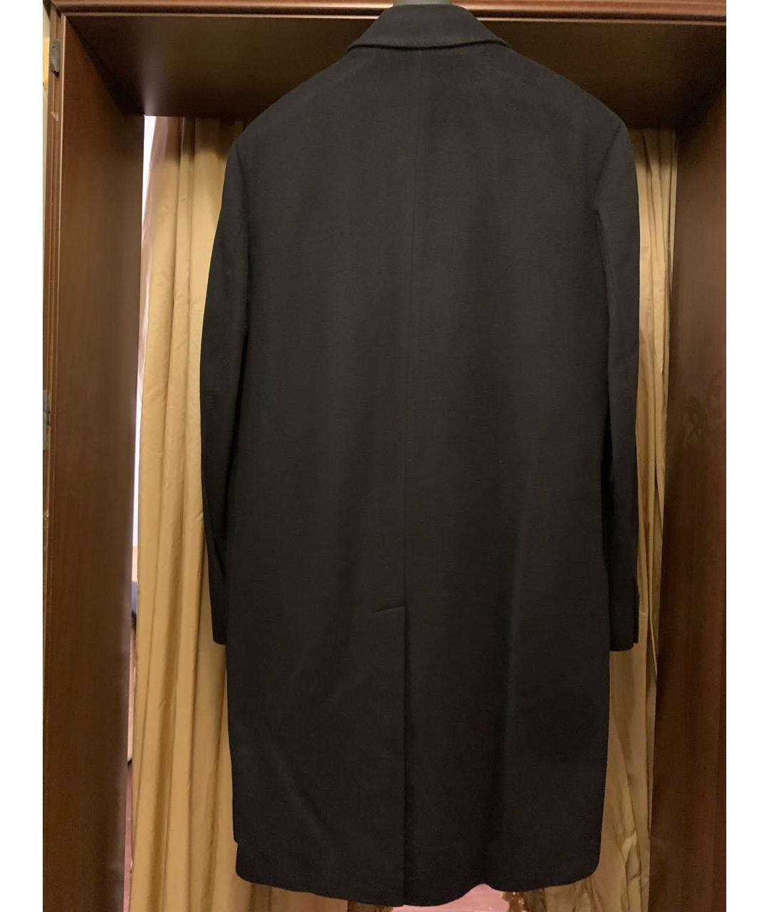 MANZONI 24 Черное шерстяное пальто, фото 2